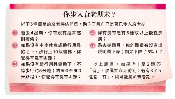 【衰老徵狀】5個問題評估是否步入衰老期 物理治療師教你動一動 防未老先衰（運動處方）